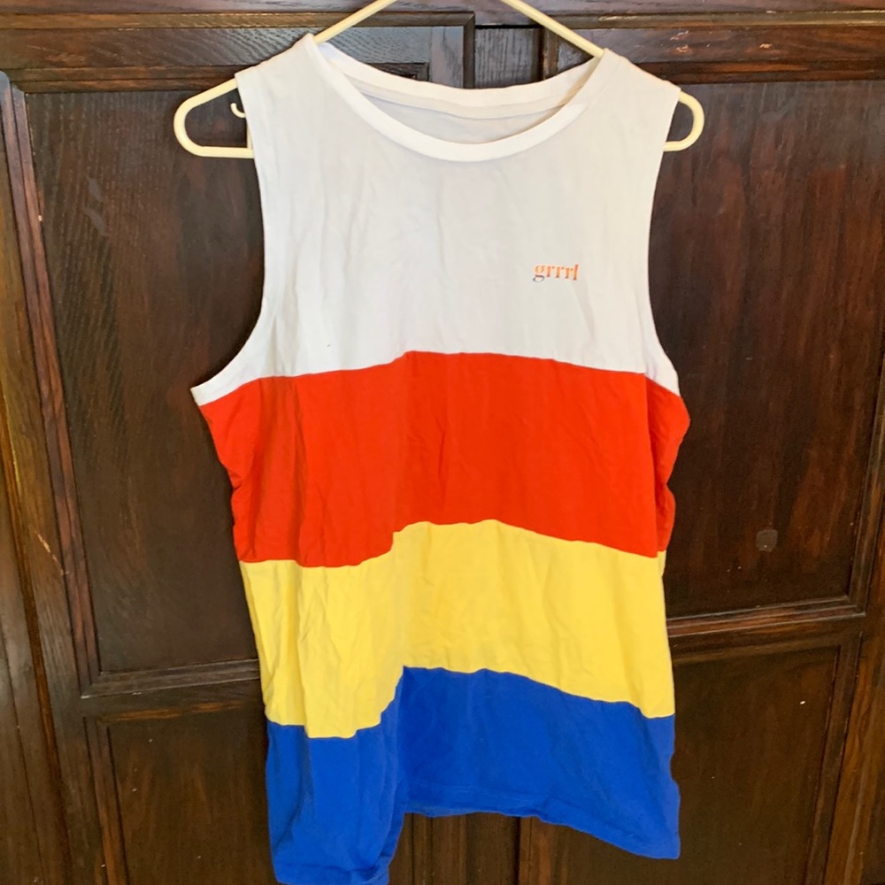 Colorful Striped Sleeveless Top